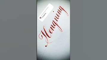 Copperplate calligraphy, tutorial: how I write your name #hengning
