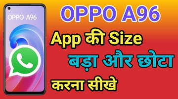 OPPO A96 App ka size Chota Kaise Kare | Change Android App Icon Size OPPO A96