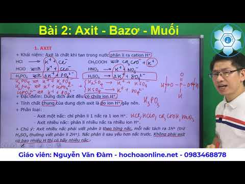 Video Bài 2 - Axit - Bazơ - Muối - youtube