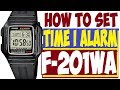 Casio F-20WA manual 3238 to set time and alarm