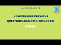 Economy 20132020 upsc prelims previous questions analysis   project setu mana la excellence