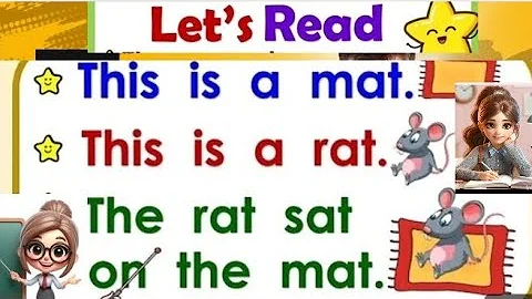 CVC Reading Lesson 1 | CVC words in Sentences | Sentences with Short Vowel Aa