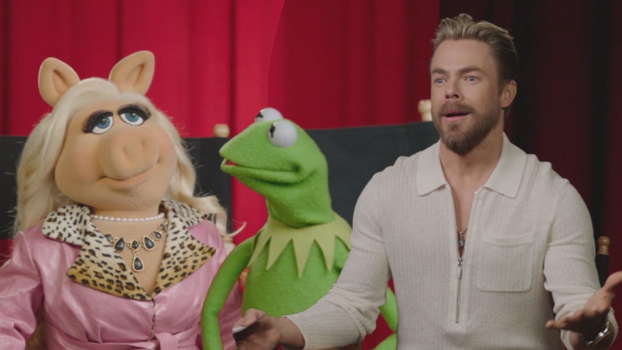 Лягушка Кермит убегает после феерического флирта Мисс Пигги и Дерека Хафа!