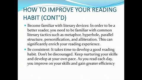 GST 104 Module 5 Unit 2 Small:  Developing Good Reading Habit