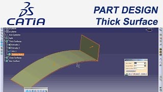 Catia V5 Eğitim&Tutorial Part Design Thick Surface