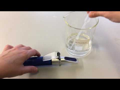 How to use a hand held refractometer to measure salinity.