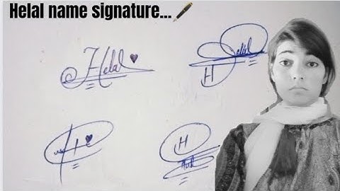 Helal name signature#easy  and stylish signature ideas#name signature with arooj