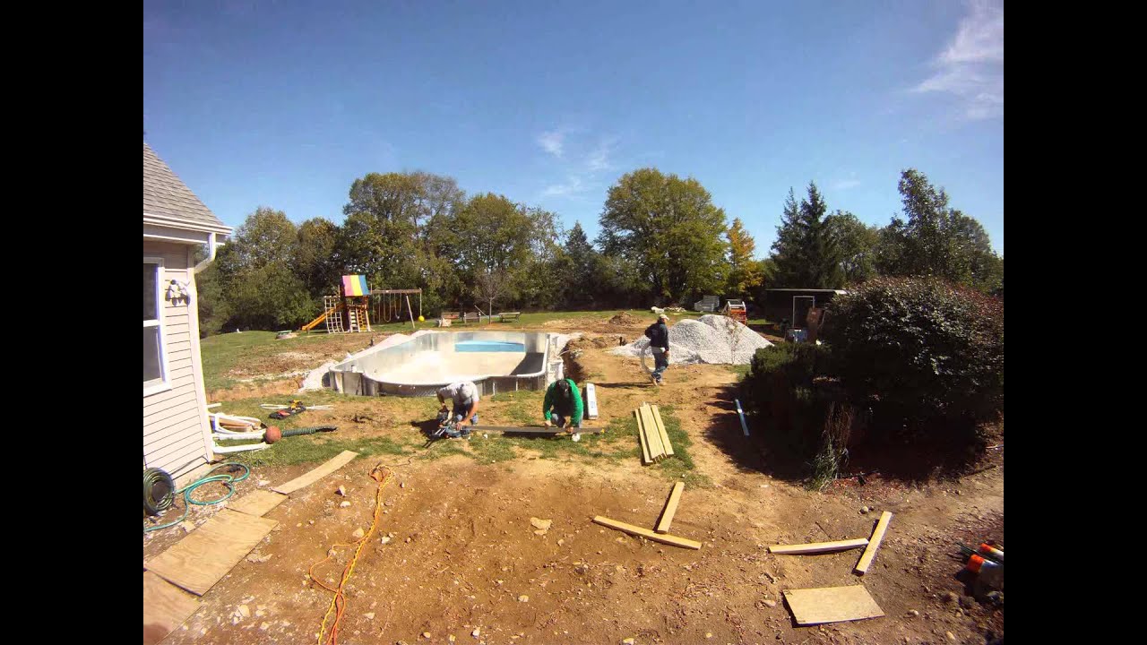 Inground Pool Vinyl Liner Install: Penguin Pools - YouTube