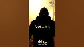 أَرَءَيۡتَ إِن كَذَّبَ وَتَوَلَّىٰٓ  #تلاوة_مميزة للقارى الشيخ محمد صديق المنشاوى