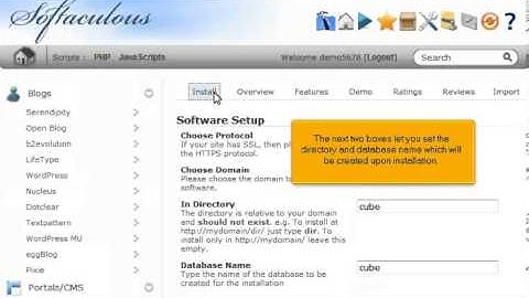 How to install Cube Cart from Softaculous