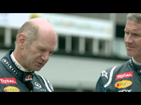 Adrian Newey Drives An RB6 And Leyton House March At Silverstone