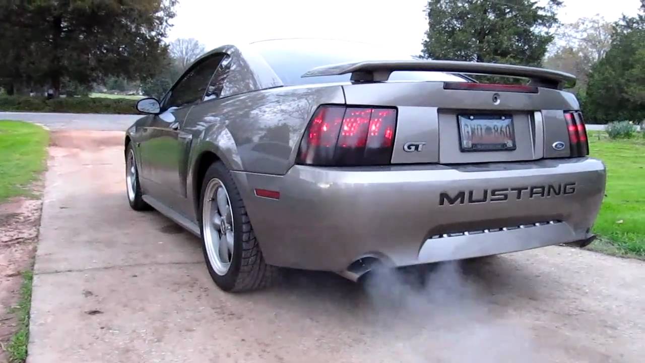 2002 Mustang GT exhaust and drive by - YouTube