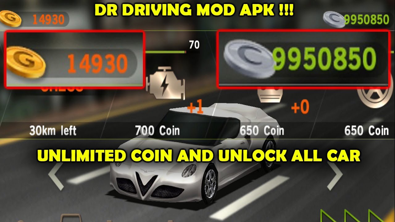 DR DRIVING MOD UNLIMITED COIN, ALL CAR UNLOCK - GAME MOD