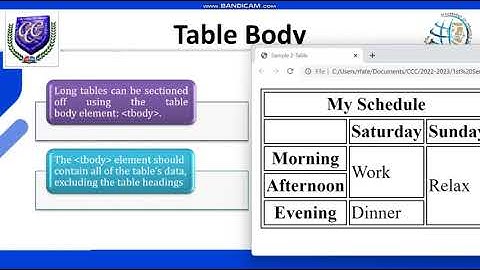 WDP Lesson 4 HTML Tables Part 3
