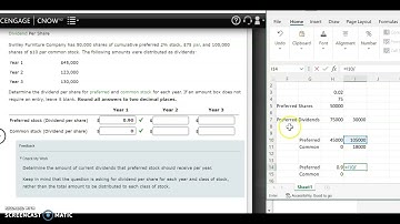 Chapter 13 Cengage Homework Dividend Example