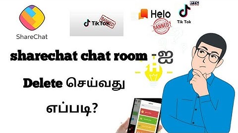 How to delete sharechat chat room in tamil | V4U TECH- தமிழ்