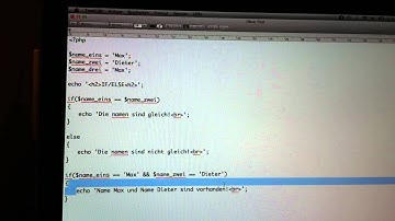 PHP Tutorial - Bedingungsoperatoren " if " und " else" in der PHP Programmierung