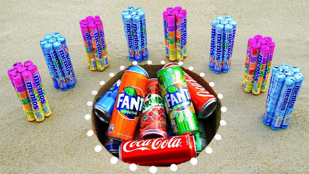 Mentos vs Fanta, Coca Cola, Mirinda, Schweppes, 7up, Pepsi Underground!