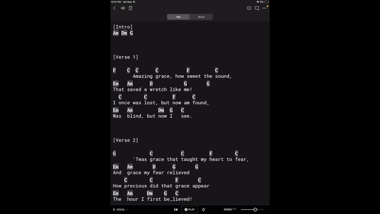 Amazing grace chords