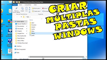 COMO CRIAR VÁRIAS PASTAS AO MESMO TEMPO E COM APENAS UM CLIQUE NO SEU PC OU NOTEBOOK