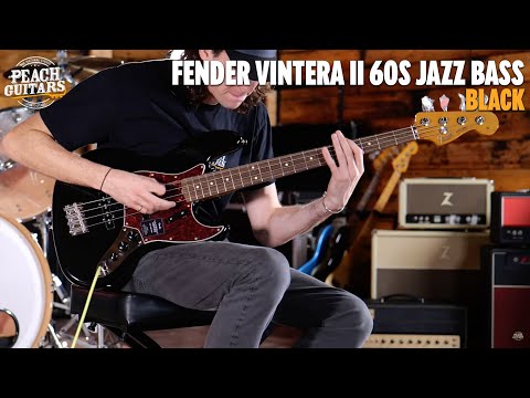 Бас-гітара FENDER VINTERA II '60S JAZZ BASS BLACK, відео 1