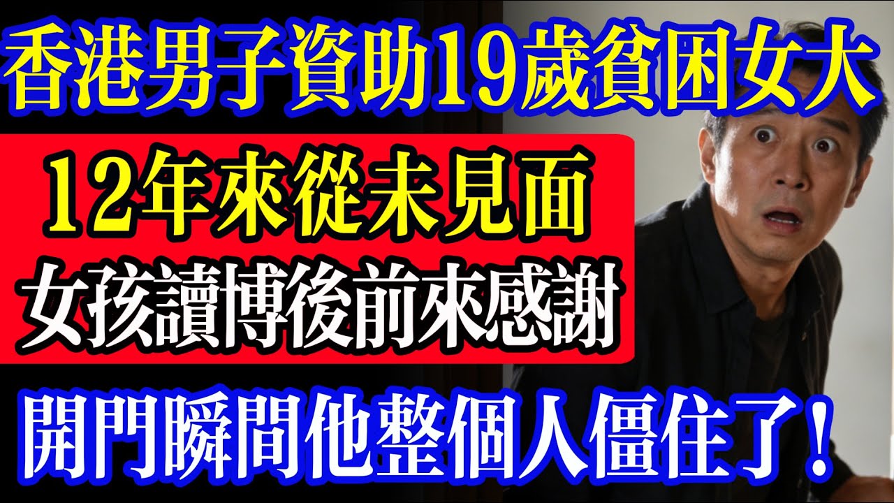 香港男子資助19歲貧困女大學生，12 年來從未見面，女孩讀博後前來感謝，開門瞬間他整個人僵住了！