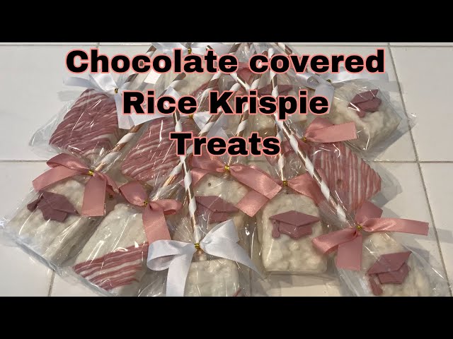 Chocolate-Dipped Rice Krispies Treats (video) - Little Sweet Baker