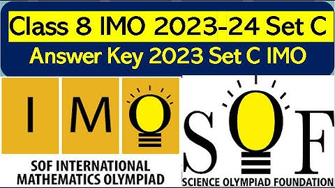 Answer key IMO Class8  2023-24 Set C SOF Mathematics Olympiad solved paper #olympiad #imo #sof #2023