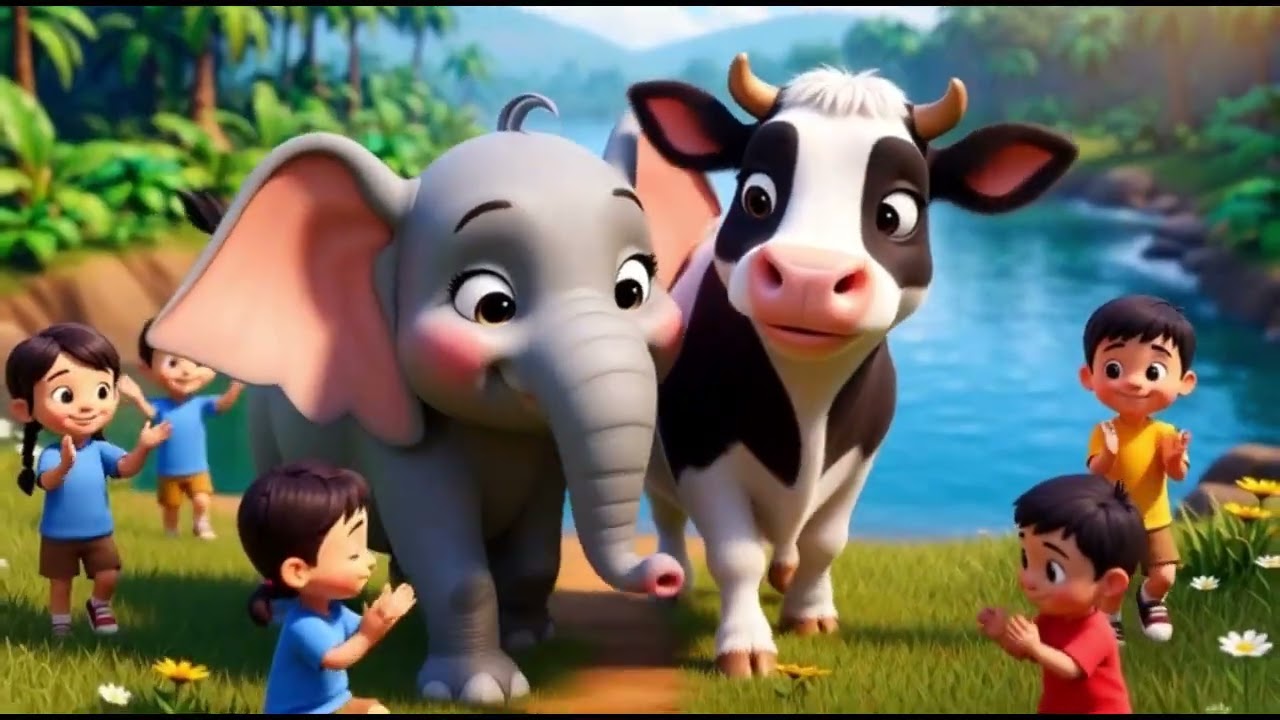 🐶🐱🦁Learn Animal Sounds | Fun Kids Song with Cute Cartoons - 