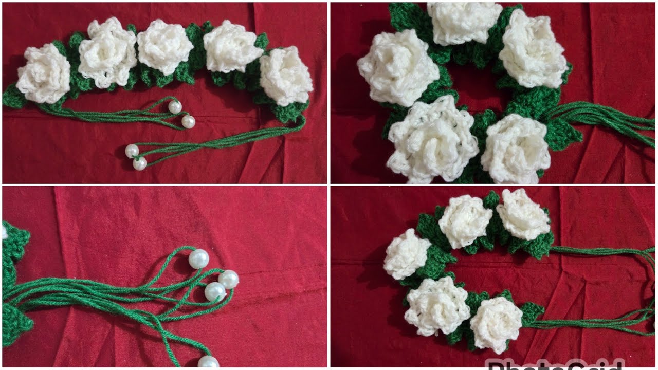 Bridal crochet Rose gajara.