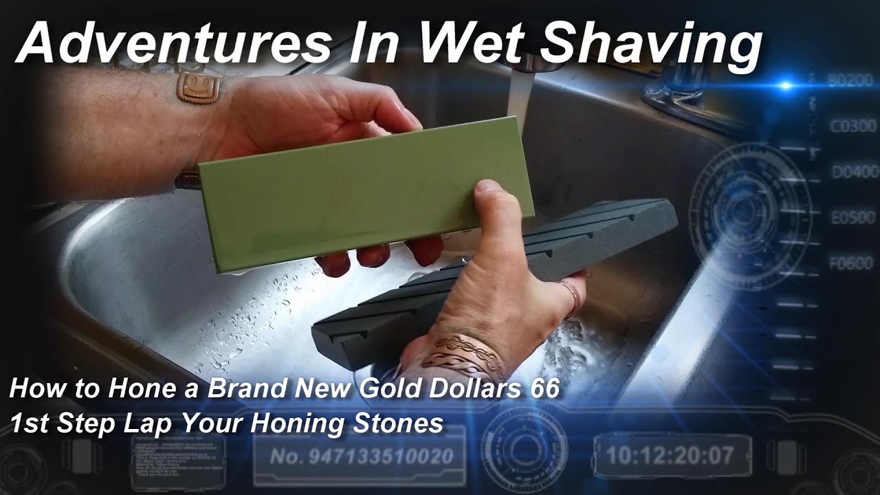 How to Hone a Brand New Gold Dollar 66, Lap Your Honing Stones Tips and Tricks 101 Tutorial Part 1