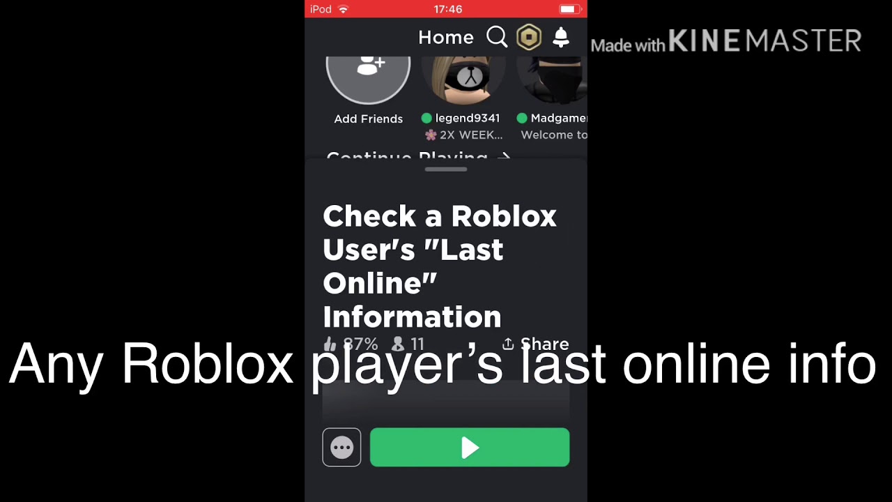 Check Any Roblox User S Last Online Information Youtube - roblox player last online checker