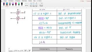 Proving Theorems about Perpendicular Lines