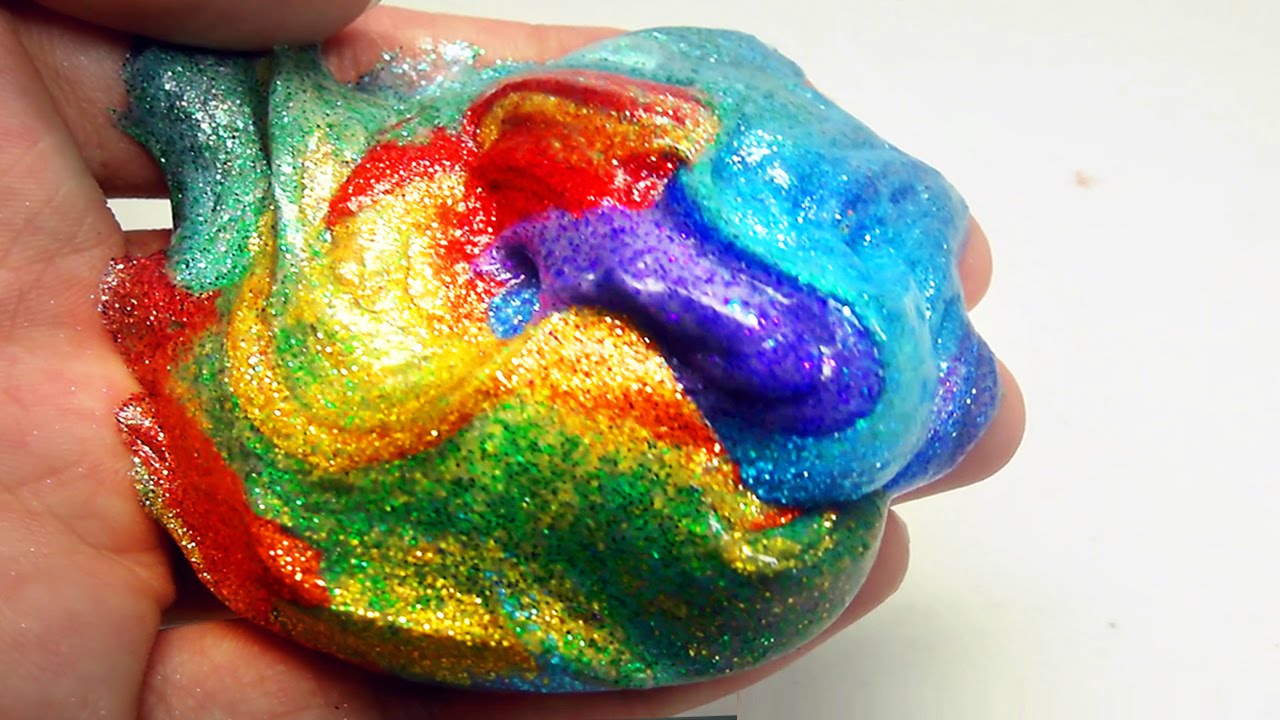 rainbow putty slime