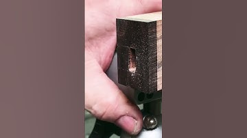 Broaching a hidden tang knife handle #shorts #knifemaking