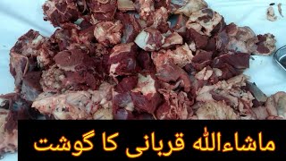 MASHA ALLAH Qurbani ka gosht  || Meat cutting and washing || qurbani vlog 2020