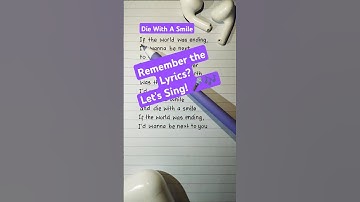 Learn English Through Song : Die With A Smile with Lady Gaga ft. Bruno Mars #shorts