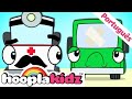 Os 5 Ônibus Coloridos | Músicas Infantis | HooplaKidz Brasil