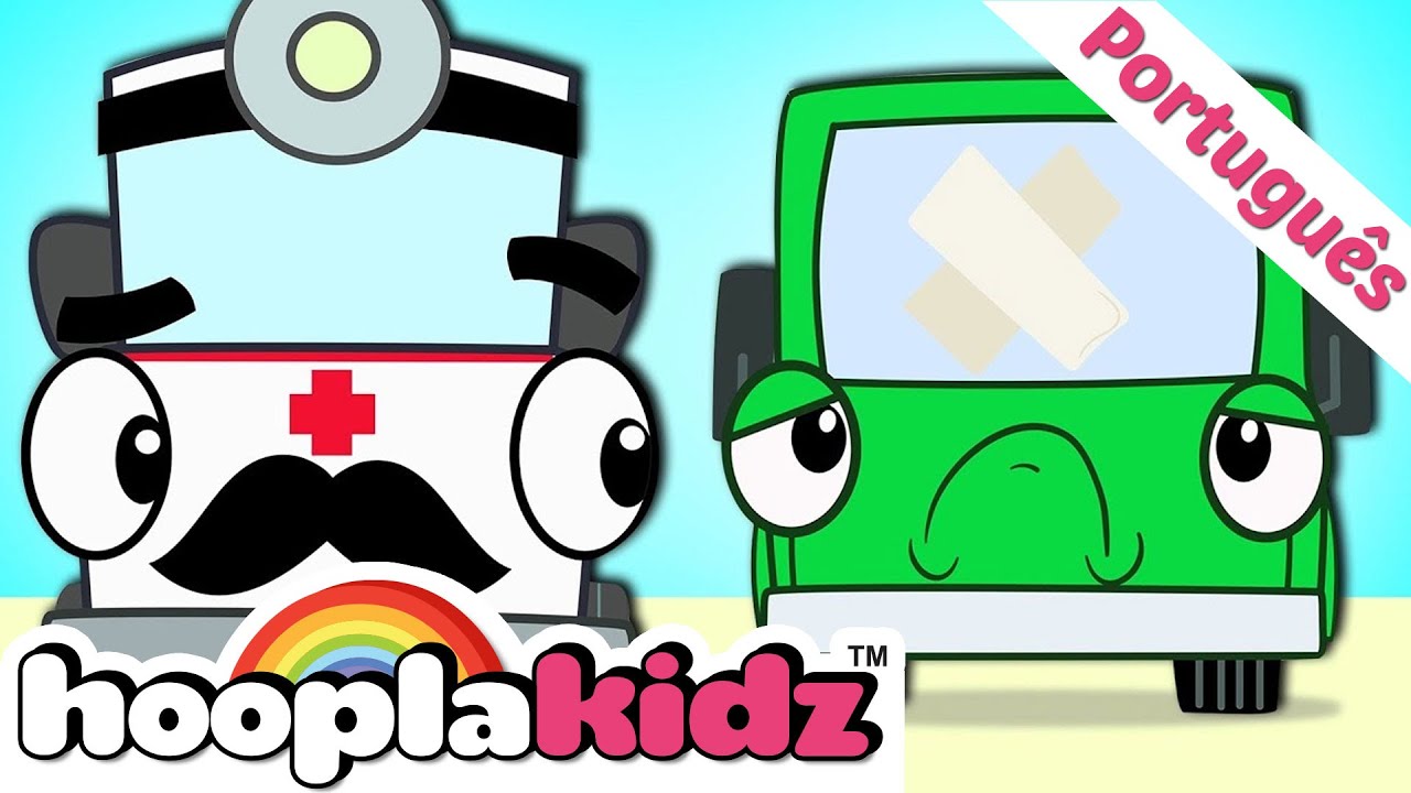 ⁣Os 5 Ônibus Coloridos | Músicas Infantis | HooplaKidz Brasil