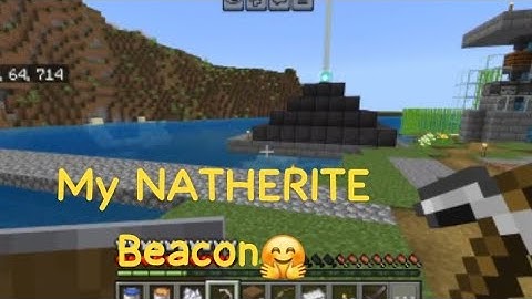 FINALLY I BUILT MY FULL NATHERITE BLOCK BEACON 🎉🎉🎉🎉🎉