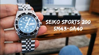 Seiko Sports 200 5M43-0A40 - YouTube