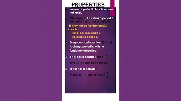 Periodic Functions | Properties of Periodic Function | Periodicity of Derived functions | Functions