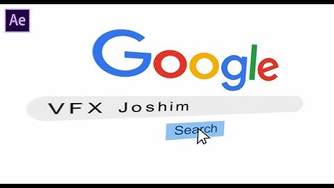 Google Search Animation: In Adobe After Effects CS6: Tutorial NO plugin #Aftereffects #Animation