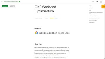 GSP769 GKE Workload Optimization | 👀 GCP 🔉 learning tour