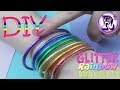 DIY:7 Браслетов🌈 РАДУГА🌈7 Easy Rainbow GLITTER  Bracelets/Rola Roys