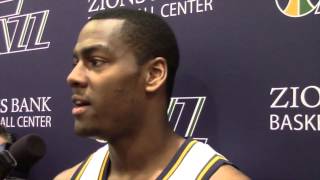 Alec Burks at media day