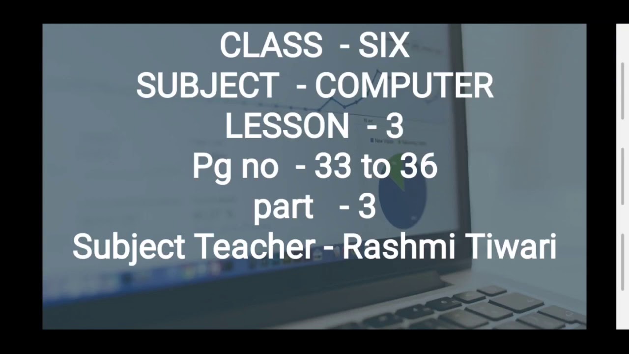 CLASS SIX SUBJECT computer - YouTube