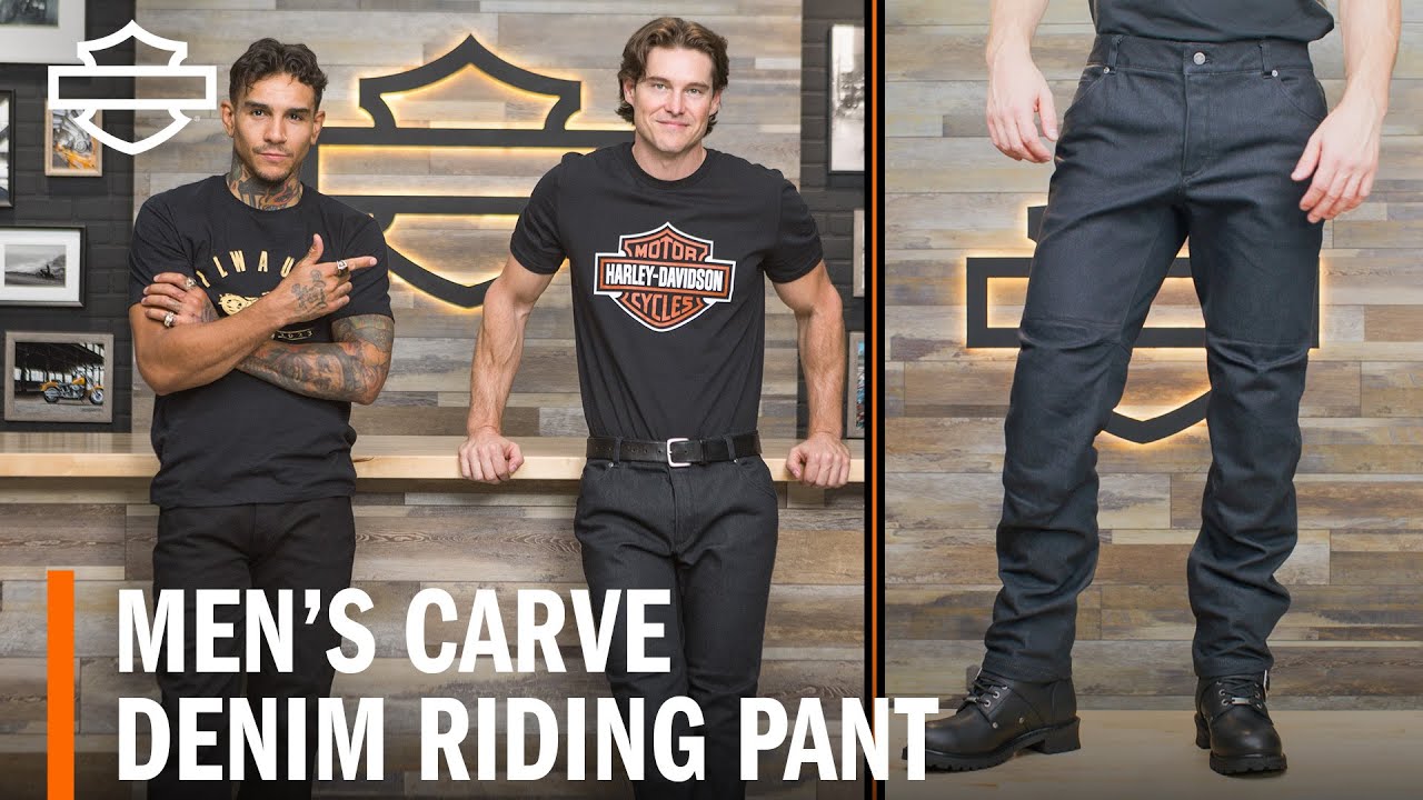 Harley-Davidson Men's Carve Denim Riding Pants Overview 