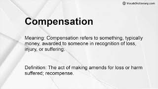 Compensation Meaning