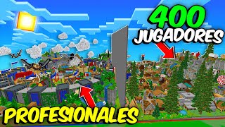 ENFRENTÉ a 4 CONSTRUCTORES PROFESIONALES y 400 JUGADORES en MINECRAFT